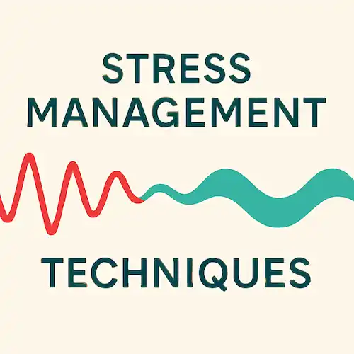 Illustration of stress transforming into calm with smooth and jagged lines